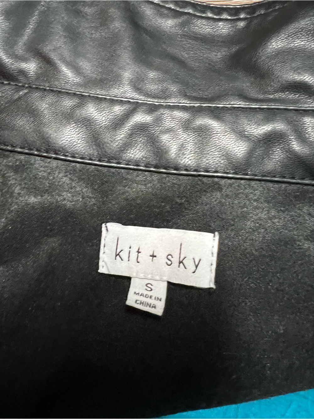 kit + sky Black Faux Leather Dress- Classic Black, no belt